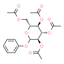 ChemSpider 2D Image | Phenyl 2,3,4,6-tetra-O-acetyl-D-glucopyranoside | C20H24O10