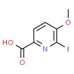 ChemSpider 2D Image | 6-Iodo-5-methoxypicolinic acid | C7H6INO3