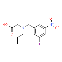 ChemSpider 2D Image | N-(3-Iodo-5-nitrobenzyl)-N-propylglycine | C12H15IN2O4