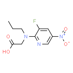 ChemSpider 2D Image | N-(3-Fluoro-5-nitro-2-pyridinyl)-N-propylglycine | C10H12FN3O4
