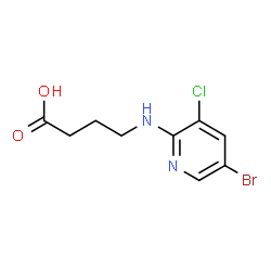 ChemSpider 2D Image | 4-[(5-Bromo-3-chloro-2-pyridinyl)amino]butanoic acid | C9H10BrClN2O2