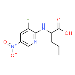 ChemSpider 2D Image | N-(3-Fluoro-5-nitro-2-pyridinyl)norvaline | C10H12FN3O4