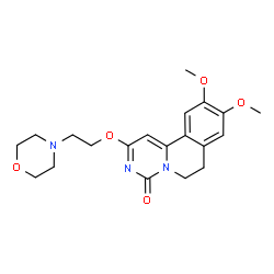 ChemSpider 2D Image | 9,10-Dimethoxy-2-[2-(4-morpholinyl)ethoxy]-6,7-dihydro-4H-pyrimido[6,1-a]isoquinolin-4-one | C20H25N3O5