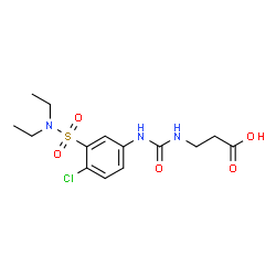 ChemSpider 2D Image | N-{[4-Chloro-3-(diethylsulfamoyl)phenyl]carbamoyl}-beta-alanine | C14H20ClN3O5S