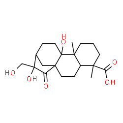 ChemSpider 2D Image | 9,16,17-Trihydroxy-15-oxokauran-18-oic acid | C20H30O6