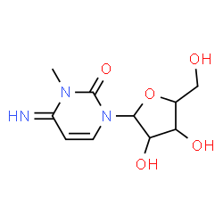 ChemSpider 2D Image | 4-Imino-3-methyl-1-pentofuranosyl-3,4-dihydro-2(1H)-pyrimidinone | C10H15N3O5