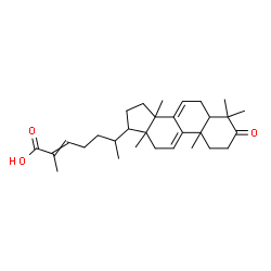 ChemSpider 2D Image | 3-Oxolanosta-7,9(11),24-trien-26-oic acid | C30H44O3