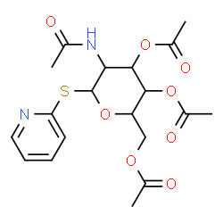 ChemSpider 2D Image | 2-Pyridinyl 2-acetamido-3,4,6-tri-O-acetyl-2-deoxy-1-thiohexopyranoside | C19H24N2O8S