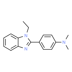 ChemSpider 2D Image | 4-(1-Ethyl-1H-benzimidazol-2-yl)-N,N-dimethylaniline | C17H19N3