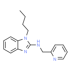 ChemSpider 2D Image | 1-Butyl-N-(2-pyridinylmethyl)-1H-benzimidazol-2-amine | C17H20N4
