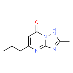 ChemSpider 2D Image | 2-Methyl-5-propyl[1,2,4]triazolo[1,5-a]pyrimidin-7(1H)-one | C9H12N4O