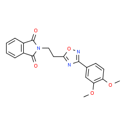 ChemSpider 2D Image | 2-{2-[3-(3,4-Dimethoxyphenyl)-1,2,4-oxadiazol-5-yl]ethyl}-1H-isoindole-1,3(2H)-dione | C20H17N3O5