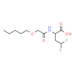 ChemSpider 2D Image | 4,4-Difluoro-2-{[(pentyloxy)acetyl]amino}butanoic acid | C11H19F2NO4