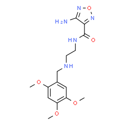 ChemSpider 2D Image | 4-Amino-N-{2-[(2,4,5-trimethoxybenzyl)amino]ethyl}-1,2,5-oxadiazole-3-carboxamide | C15H21N5O5