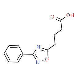 ChemSpider 2D Image | 4-(3-Phenyl-1,2,4-oxadiazol-5-yl)butanoic acid | C12H12N2O3