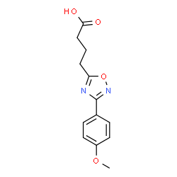 ChemSpider 2D Image | 4-(3-(4-methoxyphenyl)-1,2,4-oxadiazol-5-yl)butanoic acid | C13H14N2O4