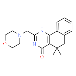 ChemSpider 2D Image | 5,5-Dimethyl-2-(4-morpholinylmethyl)-5,6-dihydrobenzo[h]quinazolin-4(1H)-one | C19H23N3O2