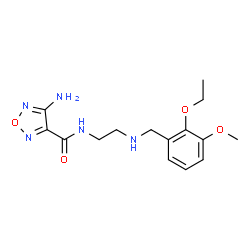 ChemSpider 2D Image | 4-Amino-N-{2-[(2-ethoxy-3-methoxybenzyl)amino]ethyl}-1,2,5-oxadiazole-3-carboxamide | C15H21N5O4