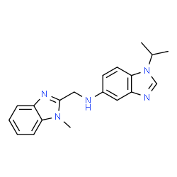 ChemSpider 2D Image | 1-Isopropyl-N-[(1-methyl-1H-benzimidazol-2-yl)methyl]-1H-benzimidazol-5-amine | C19H21N5