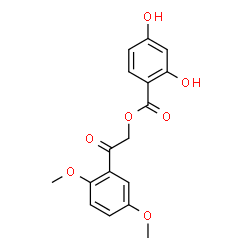 ChemSpider 2D Image | 2-(2,5-Dimethoxyphenyl)-2-oxoethyl 2,4-dihydroxybenzoate | C17H16O7