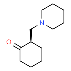 ChemSpider 2D Image | (2R)-2-(1-Piperidinylmethyl)cyclohexanone | C12H21NO