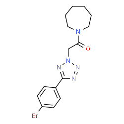ChemSpider 2D Image | 1-(1-Azepanyl)-2-[5-(4-bromophenyl)-2H-tetrazol-2-yl]ethanone | C15H18BrN5O