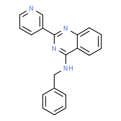 ChemSpider 2D Image | N-Benzyl-2-(3-pyridinyl)-4-quinazolinamine | C20H16N4