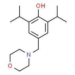 ChemSpider 2D Image | 2,6-Diisopropyl-4-(4-morpholinylmethyl)phenol | C17H27NO2