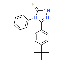 ChemSpider 2D Image | 5-(4-tert-butylphenyl)-4-phenyl-4H-1,2,4-triazole-3-thiol | C18H19N3S