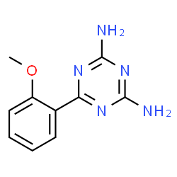 ChemSpider 2D Image | 6-(2-Methoxyphenyl)-1,3,5-triazine-2,4-diamine | C10H11N5O