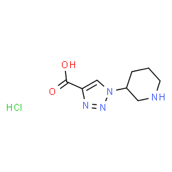 ChemSpider 2D Image | 1-(piperidin-3-yl)-1H-1,2,3-triazole-4-carboxylic acid hydrochloride | C8H13ClN4O2