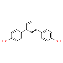 ChemSpider 2D Image | 4,4'-[(3R)-1,4-Pentadiene-1,3-diyl]diphenol | C17H16O2