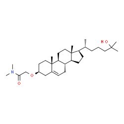 ChemSpider 2D Image | 2-{[(3beta)-25-Hydroxycholest-5-en-3-yl]oxy}-N,N-dimethylacetamide | C31H53NO3