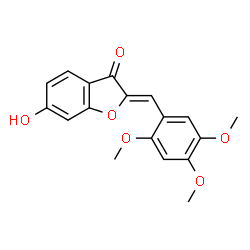 ChemSpider 2D Image | (2Z)-6-Hydroxy-2-(2,4,5-trimethoxybenzylidene)-1-benzofuran-3(2H)-one | C18H16O6
