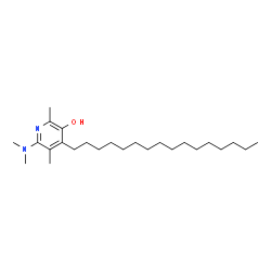 ChemSpider 2D Image | 6-(Dimethylamino)-4-hexadecyl-2,5-dimethyl-3-pyridinol | C25H46N2O