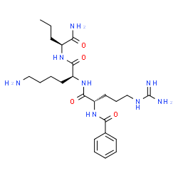 ChemSpider 2D Image | N~2~-Benzoyl-L-arginyl-L-lysyl-L-norvalinamide | C24H40N8O4