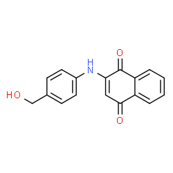 ChemSpider 2D Image | 2-{[4-(Hydroxymethyl)phenyl]amino}-1,4-naphthoquinone | C17H13NO3