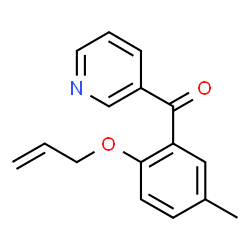 ChemSpider 2D Image | [2-(Allyloxy)-5-methylphenyl](3-pyridinyl)methanone | C16H15NO2