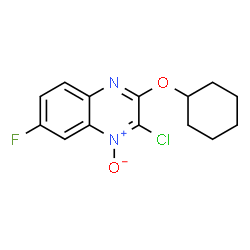 ChemSpider 2D Image | 2-Chloro-3-(cyclohexyloxy)-7-fluoroquinoxaline 1-oxide | C14H14ClFN2O2