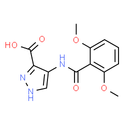 ChemSpider 2D Image | 4-[(2,6-Dimethoxybenzoyl)amino]-1H-pyrazole-3-carboxylic acid | C13H13N3O5