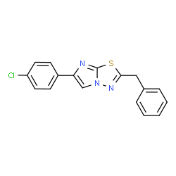 ChemSpider 2D Image | 2-Benzyl-6-(4-chlorophenyl)imidazo[2,1-b][1,3,4]thiadiazole | C17H12ClN3S