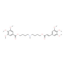 ChemSpider 2D Image | 4-[Methyl(4-{[(2E)-3-(3,4,5-trimethoxyphenyl)-2-propenoyl]oxy}butyl)amino]butyl 3,4,5-trimethoxybenzoate | C31H43NO10