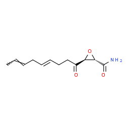 ChemSpider 2D Image | (2S,3S)-3-[(4E,7E)-4,7-Nonadienoyl]-2-oxiranecarboxamide | C12H17NO3