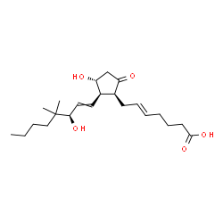 ChemSpider 2D Image | (5E,8beta,11alpha,15R)-11,15-Dihydroxy-16,16-dimethyl-9-oxoprosta-5,13-dien-1-oic acid | C22H36O5