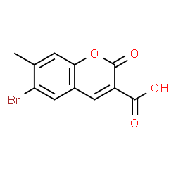 ChemSpider 2D Image | 6-Bromo-7-methyl-2-oxo-2H-chromene-3-carboxylic acid | C11H7BrO4