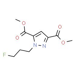 ChemSpider 2D Image | Dimethyl 1-(3-fluoropropyl)-1H-pyrazole-3,5-dicarboxylate | C10H13FN2O4