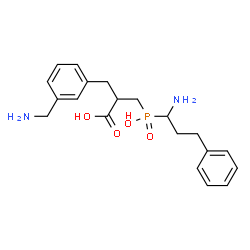 ChemSpider 2D Image | 2-[3-(Aminomethyl)benzyl]-3-[(1-amino-3-phenylpropyl)(hydroxy)phosphoryl]propanoic acid | C20H27N2O4P