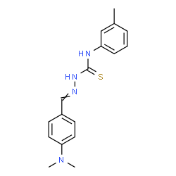 ChemSpider 2D Image | 2-[4-(Dimethylamino)benzylidene]-N-(3-methylphenyl)hydrazinecarbothioamide | C17H20N4S
