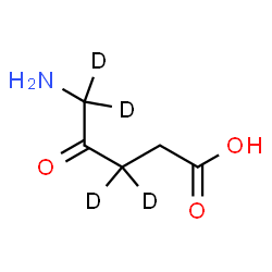ChemSpider 2D Image | 5-Amino-4-oxo(3,3,5,5-~2~H_4_)pentanoic acid | C5H5D4NO3