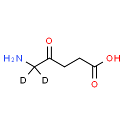 ChemSpider 2D Image | 5-Amino-4-oxo(5,5-~2~H_2_)pentanoic acid | C5H7D2NO3